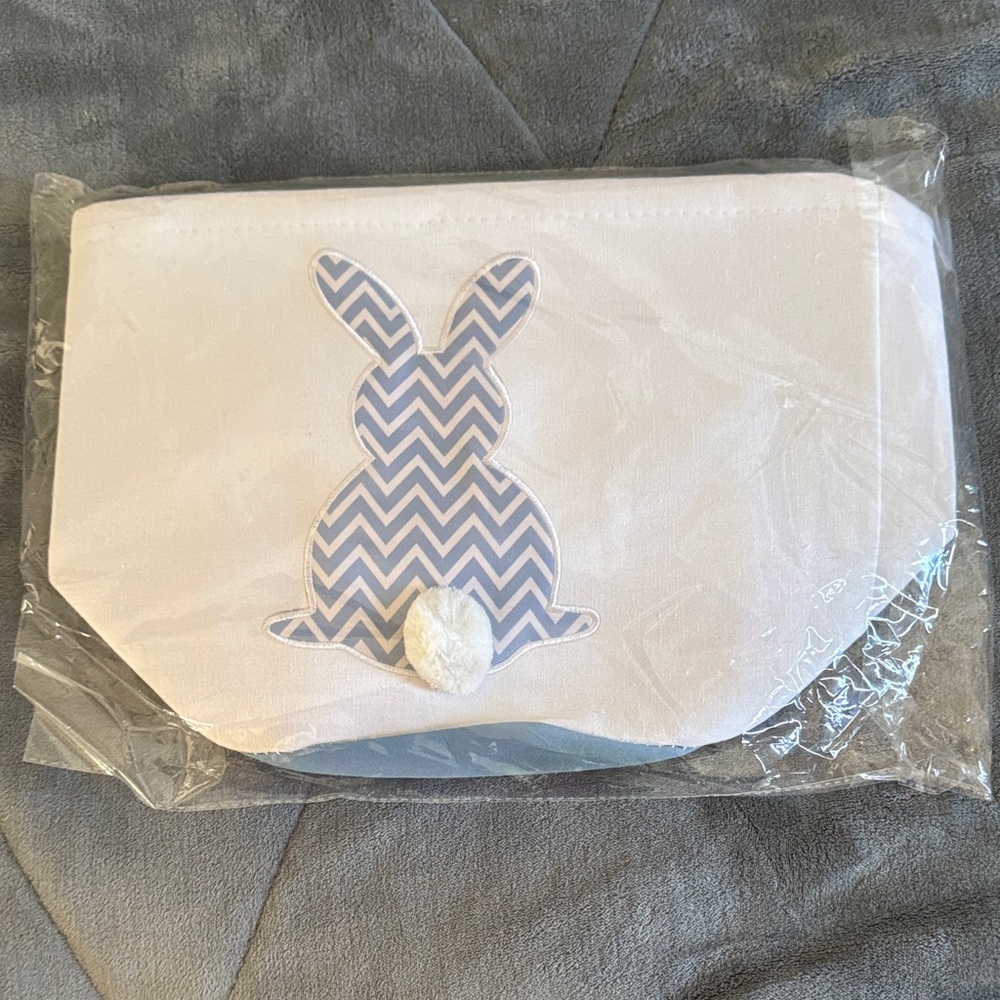 Blue and White Bunny Basket - Picture 3 of 3